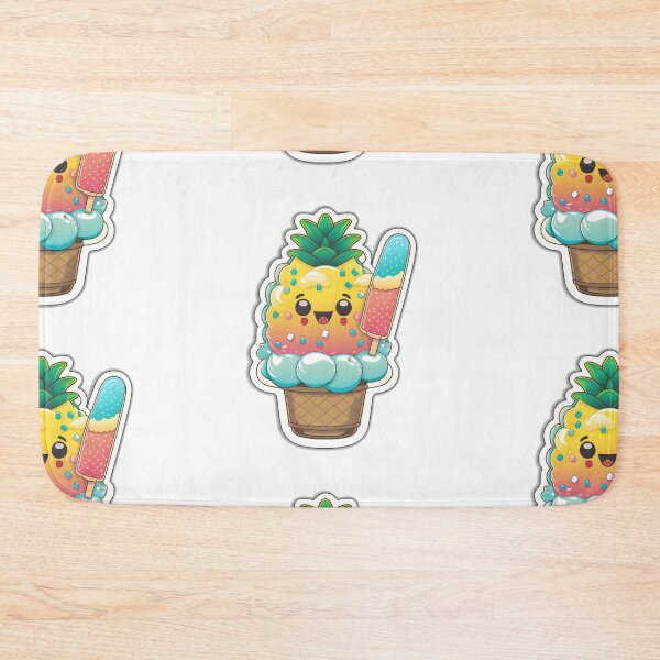 Item preview, Pineapple Shave Ice - Kawaii Emoji Sticker Art, Kawaii Art, Laptop Sticker, Water Bottle Sticker, Kawaii Stickers designed and sold by zookawaii.