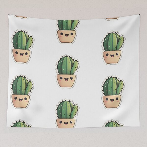 Item preview, Spike the Cactus - Kawaii Emoji Sticker Art, Kawaii Art, Laptop Sticker, Water Bottle Sticker, Kawaii Stickers designed and sold by zookawaii.