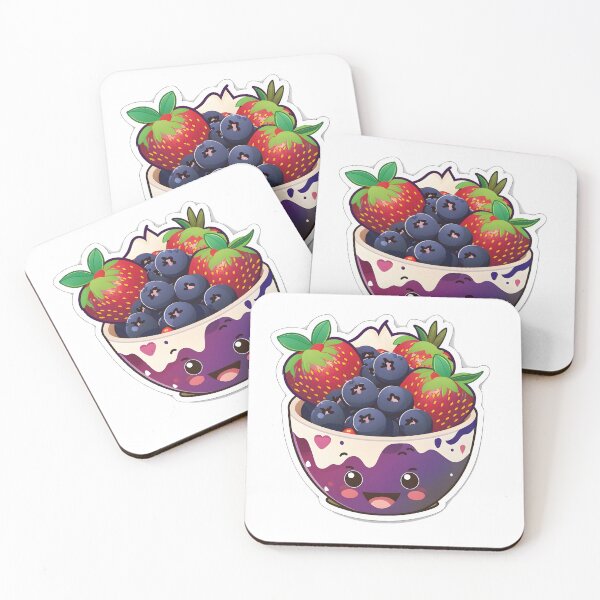 Item preview, Fruity Bowl - Kawaii Emoji Sticker Art, Kawaii Art, Laptop Sticker, Water Bottle Sticker, Kawaii Stickers designed and sold by zookawaii.