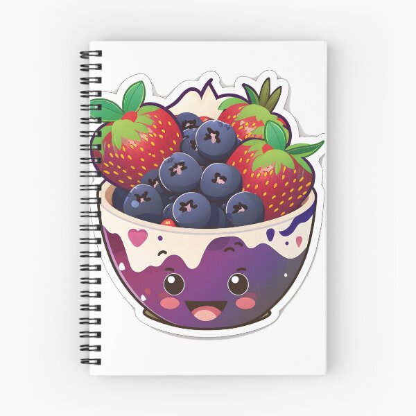 Item preview, Fruity Bowl - Kawaii Emoji Sticker Art, Kawaii Art, Laptop Sticker, Water Bottle Sticker, Kawaii Stickers designed and sold by zookawaii.