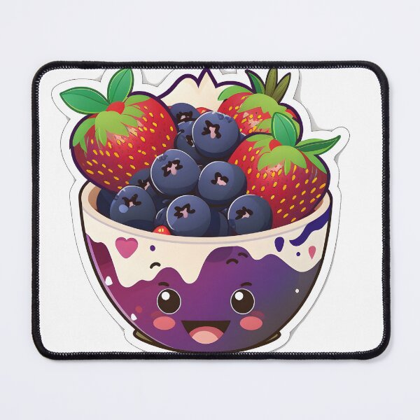 Item preview, Fruity Bowl - Kawaii Emoji Sticker Art, Kawaii Art, Laptop Sticker, Water Bottle Sticker, Kawaii Stickers designed and sold by zookawaii.