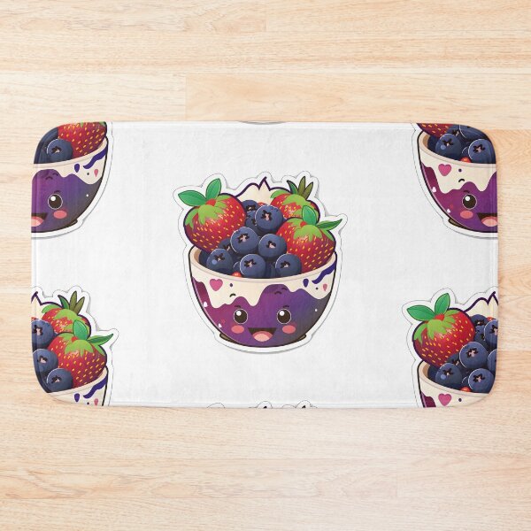 Item preview, Fruity Bowl - Kawaii Emoji Sticker Art, Kawaii Art, Laptop Sticker, Water Bottle Sticker, Kawaii Stickers designed and sold by zookawaii.