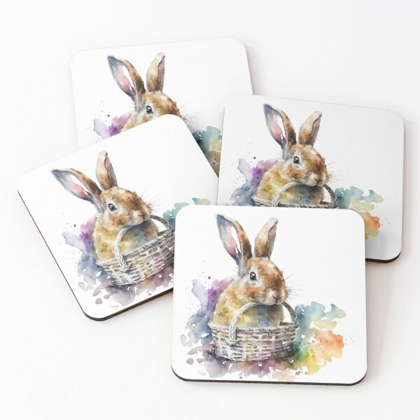 Item preview, Cute Easter Bunny Carrying a Basket Illustration designed and sold by ArtfulAmbitions.
