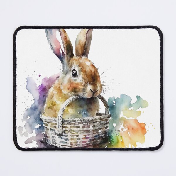 Item preview, Cute Easter Bunny Carrying a Basket Illustration designed and sold by ArtfulAmbitions.