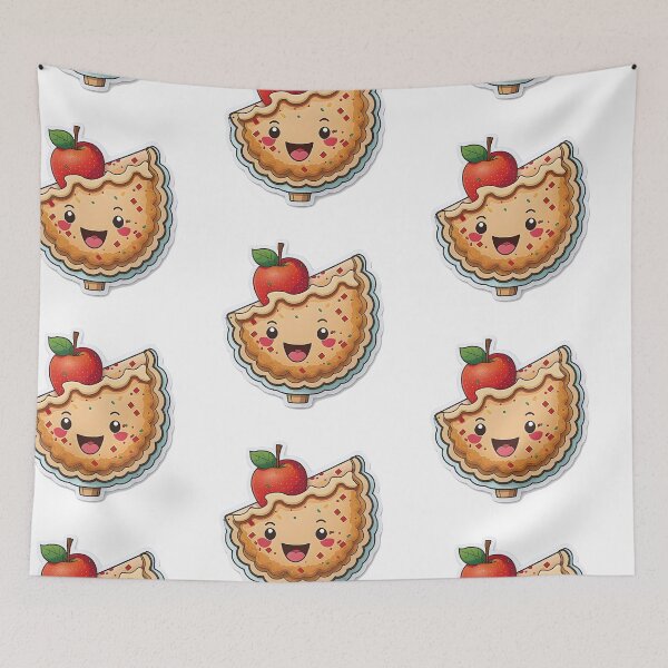 Item preview, Happy Apple Pie - Kawaii Emoji Sticker Art, Kawaii Art, Laptop Sticker, Water Bottle Sticker, Kawaii Stickers designed and sold by zookawaii.