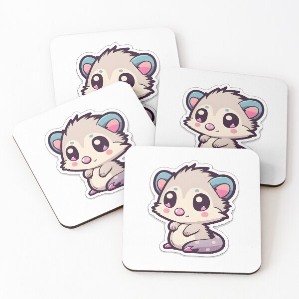 Item preview, Opal Opossum - Kawaii Emoji Sticker Art, Kawaii Art, Laptop Sticker, Water Bottle Sticker, Kawaii Stickers designed and sold by zookawaii.