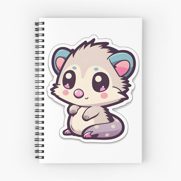 Item preview, Opal Opossum - Kawaii Emoji Sticker Art, Kawaii Art, Laptop Sticker, Water Bottle Sticker, Kawaii Stickers designed and sold by zookawaii.