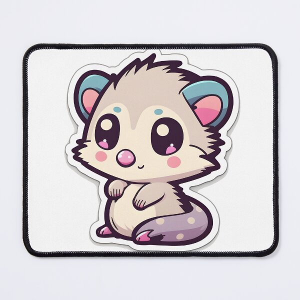 Item preview, Opal Opossum - Kawaii Emoji Sticker Art, Kawaii Art, Laptop Sticker, Water Bottle Sticker, Kawaii Stickers designed and sold by zookawaii.