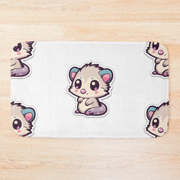 Item preview, Opal Opossum - Kawaii Emoji Sticker Art, Kawaii Art, Laptop Sticker, Water Bottle Sticker, Kawaii Stickers designed and sold by zookawaii.