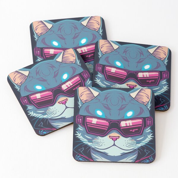 Item preview, Cyberpunk cat - Gang Leader | "Cybercat Chronicles" collection designed and sold by RESToRAPTOR.
