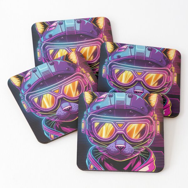 Item preview, Cyberpunk cat - Bounty Hunter | "Cybercat Chronicles" collection designed and sold by RESToRAPTOR.