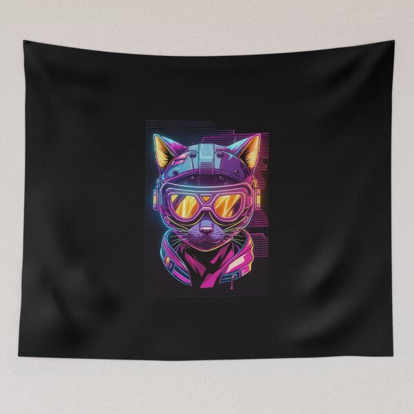 Item preview, Cyberpunk cat - Bounty Hunter | "Cybercat Chronicles" collection designed and sold by RESToRAPTOR.