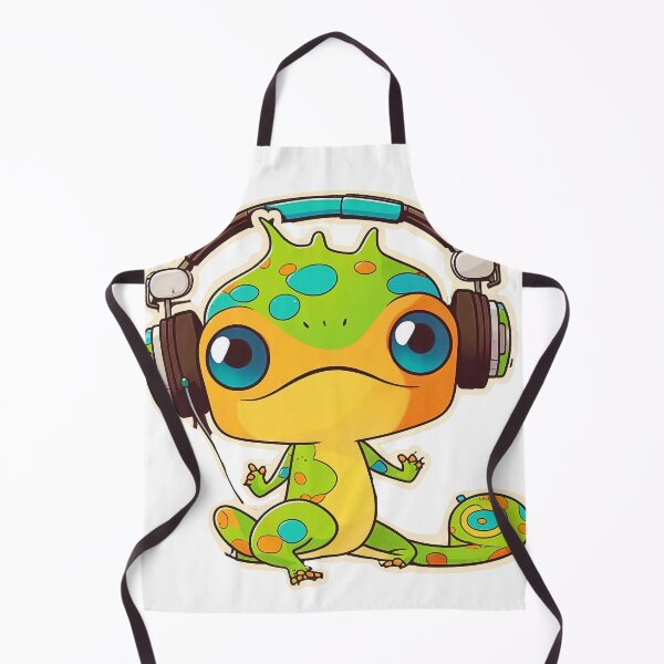 Item preview, Cute green musical gecko designed and sold by knuppify.