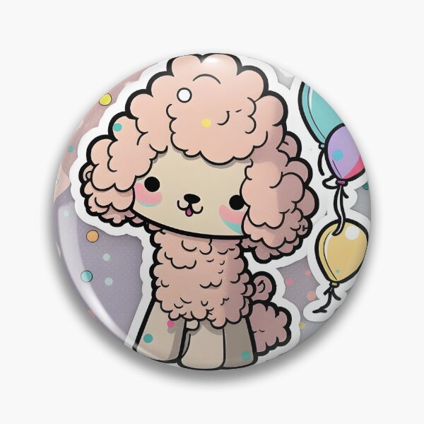 Item preview, Kawaii the Poodle - Kawaii Emoji Sticker Art, Kawaii Art, Laptop Sticker, Water Bottle Sticker, Kawaii Stickers designed and sold by zookawaii.