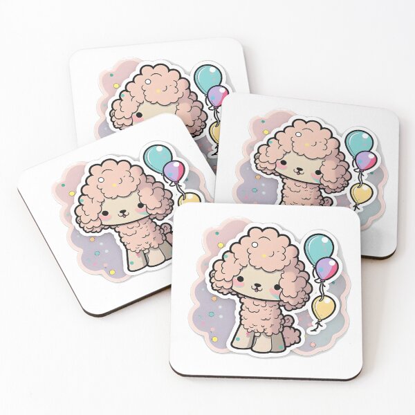 Item preview, Kawaii the Poodle - Kawaii Emoji Sticker Art, Kawaii Art, Laptop Sticker, Water Bottle Sticker, Kawaii Stickers designed and sold by zookawaii.
