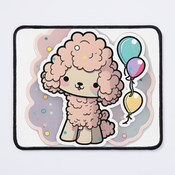 Item preview, Kawaii the Poodle - Kawaii Emoji Sticker Art, Kawaii Art, Laptop Sticker, Water Bottle Sticker, Kawaii Stickers designed and sold by zookawaii.