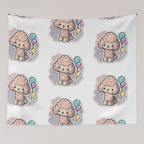 Item preview, Kawaii the Poodle - Kawaii Emoji Sticker Art, Kawaii Art, Laptop Sticker, Water Bottle Sticker, Kawaii Stickers designed and sold by zookawaii.