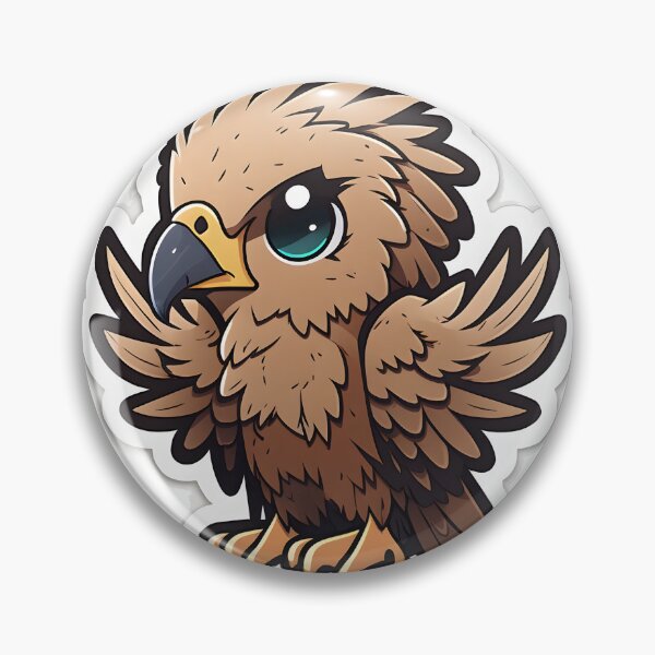 Item preview, Harley the Hawk - Kawaii Emoji Sticker Art, Kawaii Art, Laptop Sticker, Water Bottle Sticker, Kawaii Stickers designed and sold by zookawaii.