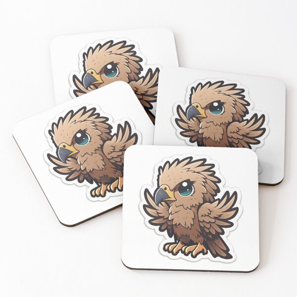 Item preview, Harley the Hawk - Kawaii Emoji Sticker Art, Kawaii Art, Laptop Sticker, Water Bottle Sticker, Kawaii Stickers designed and sold by zookawaii.