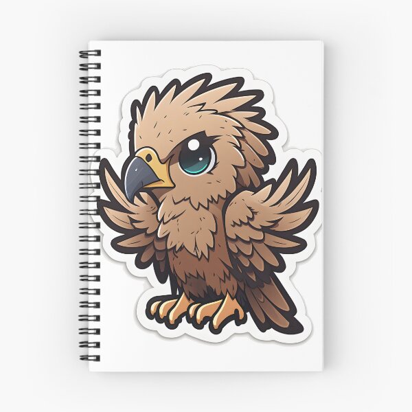 Item preview, Harley the Hawk - Kawaii Emoji Sticker Art, Kawaii Art, Laptop Sticker, Water Bottle Sticker, Kawaii Stickers designed and sold by zookawaii.