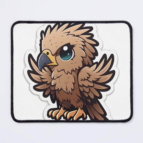 Item preview, Harley the Hawk - Kawaii Emoji Sticker Art, Kawaii Art, Laptop Sticker, Water Bottle Sticker, Kawaii Stickers designed and sold by zookawaii.