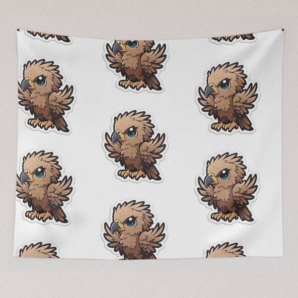 Item preview, Harley the Hawk - Kawaii Emoji Sticker Art, Kawaii Art, Laptop Sticker, Water Bottle Sticker, Kawaii Stickers designed and sold by zookawaii.