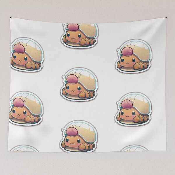 Item preview, Haley the Hermit Crab - Kawaii Emoji Sticker Art, Kawaii Art, Laptop Sticker, Water Bottle Sticker, Kawaii Stickers designed and sold by zookawaii.