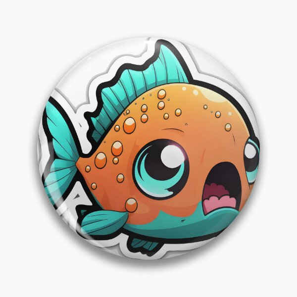 Item preview, Paddy Piranha - Kawaii Emoji Sticker Art, Kawaii Art, Laptop Sticker, Water Bottle Sticker, Kawaii Stickers designed and sold by zookawaii.