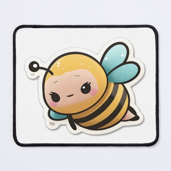 Item preview, Hello Honey Bee - Kawaii Emoji Sticker Art, Kawaii Art, Laptop Sticker, Water Bottle Sticker, Kawaii Stickers designed and sold by zookawaii.