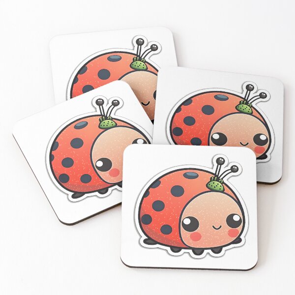 Item preview, Lucky Lady Bug - Kawaii Emoji Sticker Art, Kawaii Art, Laptop Sticker, Water Bottle Sticker, Kawaii Stickers designed and sold by zookawaii.