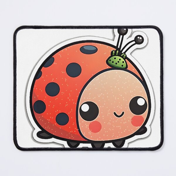Item preview, Lucky Lady Bug - Kawaii Emoji Sticker Art, Kawaii Art, Laptop Sticker, Water Bottle Sticker, Kawaii Stickers designed and sold by zookawaii.