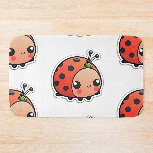 Item preview, Lucky Lady Bug - Kawaii Emoji Sticker Art, Kawaii Art, Laptop Sticker, Water Bottle Sticker, Kawaii Stickers designed and sold by zookawaii.