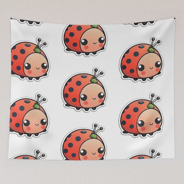 Item preview, Lucky Lady Bug - Kawaii Emoji Sticker Art, Kawaii Art, Laptop Sticker, Water Bottle Sticker, Kawaii Stickers designed and sold by zookawaii.
