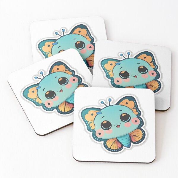 Item preview, Bing Bing Butterfly - Kawaii Emoji Sticker Art, Kawaii Art, Laptop Sticker, Water Bottle Sticker, Kawaii Stickers designed and sold by zookawaii.