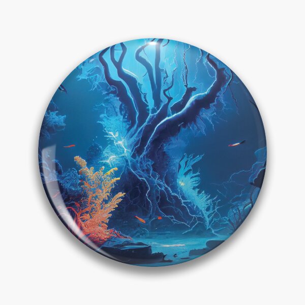 Item preview, Bosque submarino mágico: Tormenta de rayos azul eléctrico designed and sold by DesignCatalyst7.