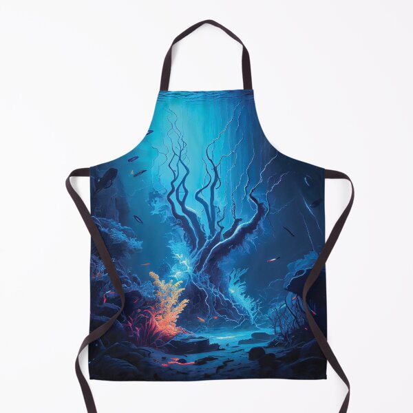 Item preview, Magical Underwater Forest: Electric Blue Lightning Storm designed and sold by DesignCatalyst7.