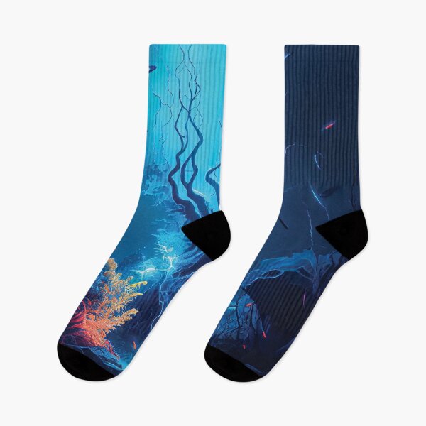 Item preview, Magical Underwater Forest: Electric Blue Lightning Storm designed and sold by DesignCatalyst7.
