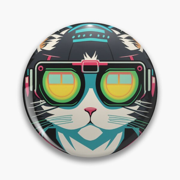 Item preview, Cyberpunk cat - Hacker | "Cybercat Chronicles" collection designed and sold by RESToRAPTOR.