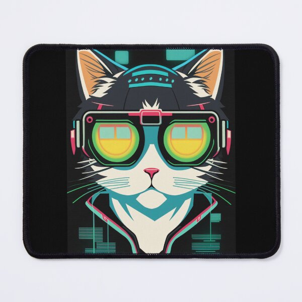 Item preview, Cyberpunk cat - Hacker | "Cybercat Chronicles" collection designed and sold by RESToRAPTOR.