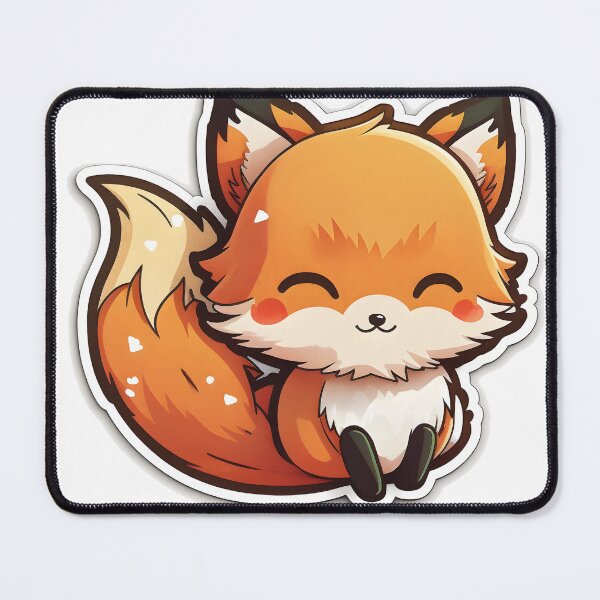 Item preview, Foreman the Fox - Kawaii Emoji Sticker Art, Kawaii Art, Laptop Sticker, Water Bottle Sticker, Kawaii Stickers designed and sold by zookawaii.