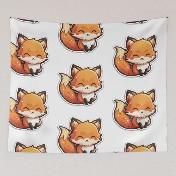 Item preview, Foreman the Fox - Kawaii Emoji Sticker Art, Kawaii Art, Laptop Sticker, Water Bottle Sticker, Kawaii Stickers designed and sold by zookawaii.
