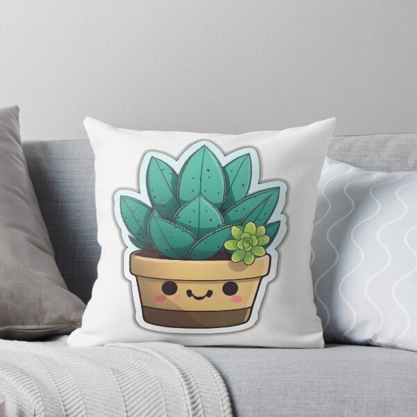 Item preview, Sawyer Succulent - Kawaii Emoji Sticker Art, Kawaii Art, Laptop Sticker, Water Bottle Sticker, Kawaii Stickers designed and sold by zookawaii.
