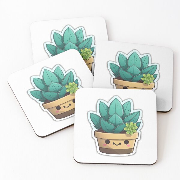 Item preview, Sawyer Succulent - Kawaii Emoji Sticker Art, Kawaii Art, Laptop Sticker, Water Bottle Sticker, Kawaii Stickers designed and sold by zookawaii.
