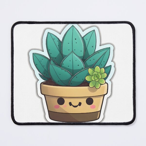 Item preview, Sawyer Succulent - Kawaii Emoji Sticker Art, Kawaii Art, Laptop Sticker, Water Bottle Sticker, Kawaii Stickers designed and sold by zookawaii.