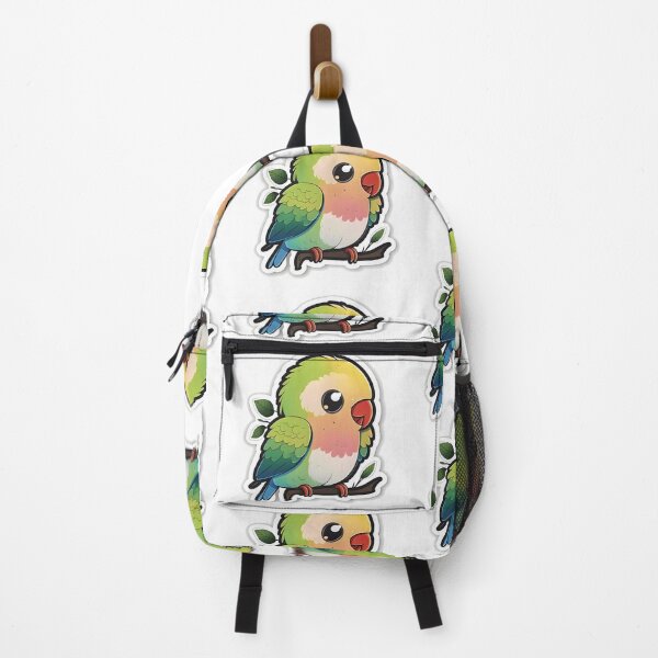Item preview, Cruise the Parakeet - Kawaii Emoji Sticker Art, Kawaii Art, Laptop Sticker, Water Bottle Sticker, Kawaii Stickers designed and sold by zookawaii.