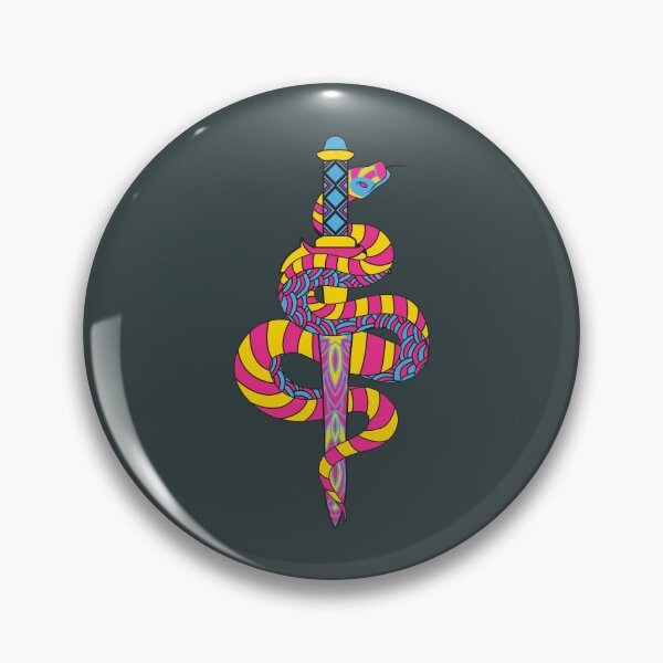 Item preview, Pansexual Snake with Sword designed and sold by star-dust-girl.