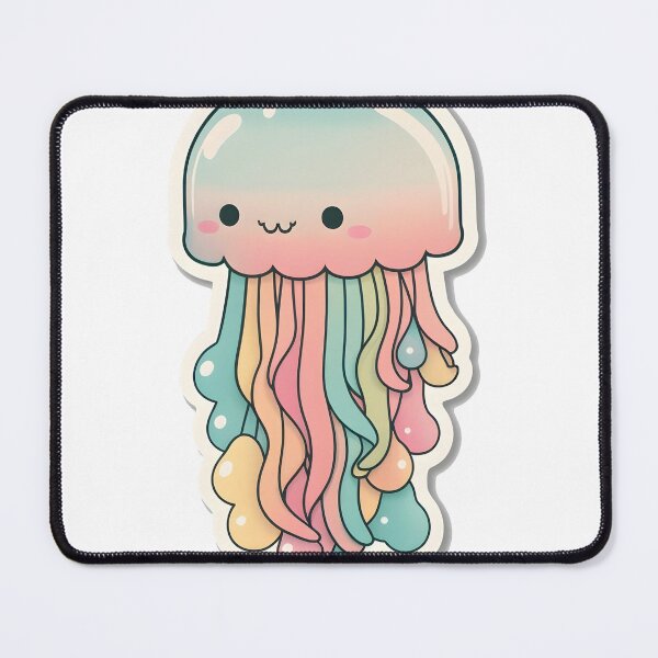 Item preview, Jealousy Jellyfish - Kawaii Emoji Sticker Art, Kawaii Art, Laptop Sticker, Water Bottle Sticker, Kawaii Stickers designed and sold by zookawaii.