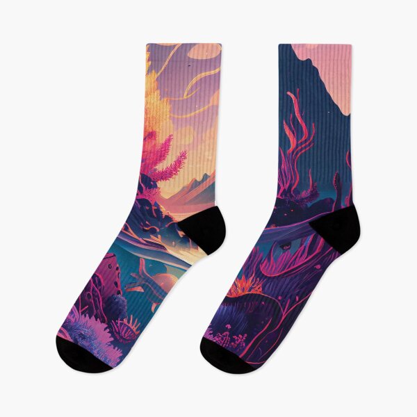Item preview, Magical Underwater Forest: Lavender Misty Mountains designed and sold by DesignCatalyst7.