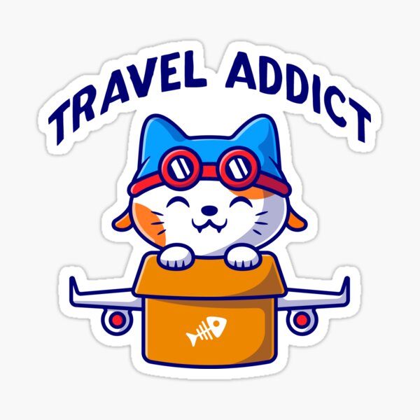 Travel Addict Sticker