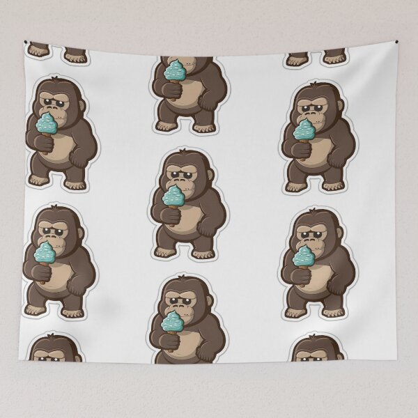 Item preview, Nilla Gorilla - Kawaii Emoji Sticker Art Kawaii Art, Laptop Sticker, Water Bottle Sticker, Kawaii Stickers designed and sold by zookawaii.